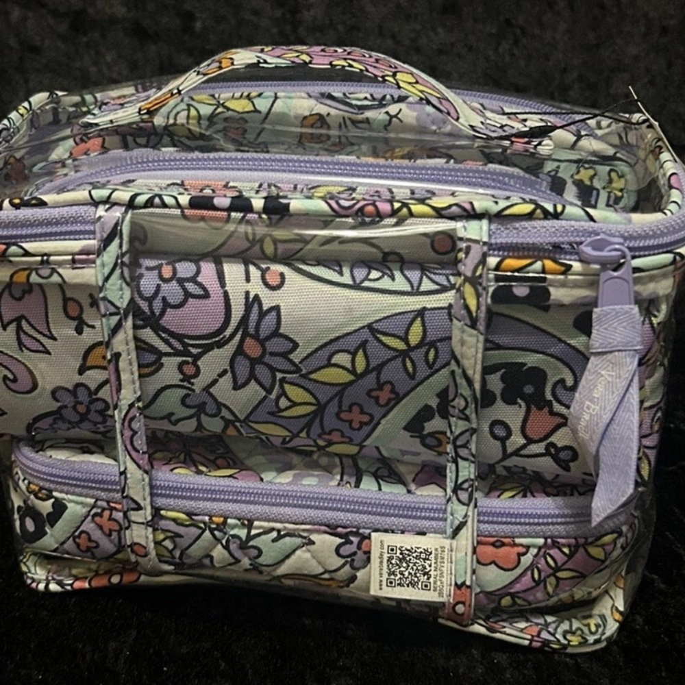 Vera Bradley 3 Pc Cosmetic Cases Set Organizer Makeup Bag - Picture 2 of 5